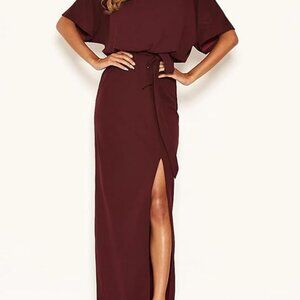 Maroon Happy Sailed Womens Formal Dress